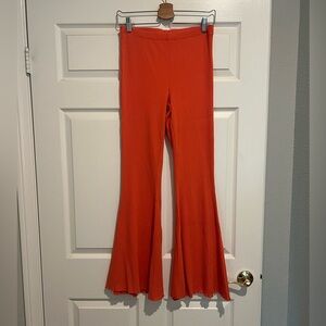 Aerie Orange Flared Pants